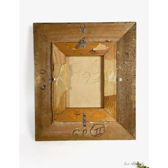 Vintage Floral Painting With Dark Background in Gold Frame For Sale - Image 9 of 12