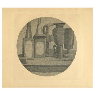 Giorgio Morandi, Still Life with Eleven Objetcs in a Sphere, Etching, 1942 For Sale