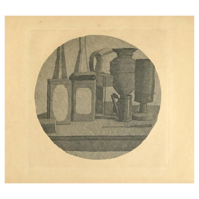 Giorgio Morandi, Still Life with Eleven Objetcs in a Sphere, Etching, 1942 For Sale