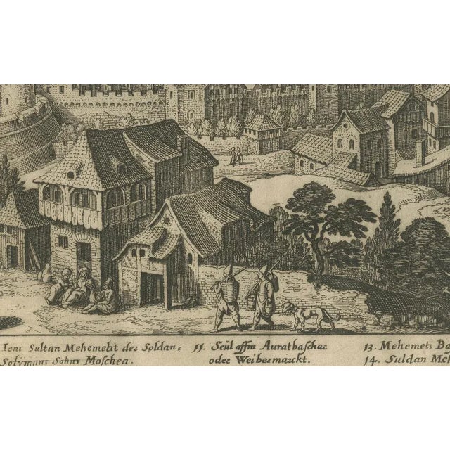 Constantinople – panoramic engraving by matthäus merian the elder, frankfurt, 1635 this finely detailed copperplate...