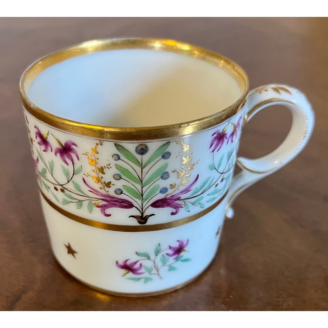 Antique Early 19th Century French Empire Paris Porcelain Coffee Cup or Can by Dihl Circa 1800 For Sale - Image 11 of 17