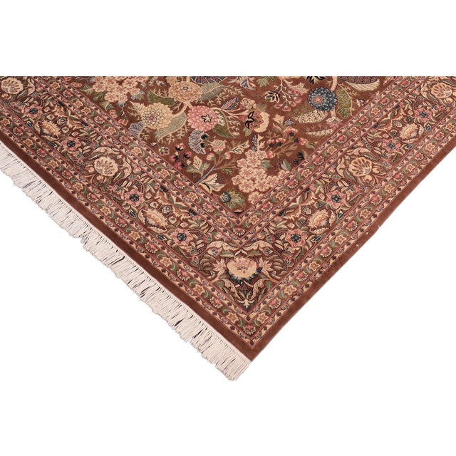 Shabby Chic Shabby Chic Nagi Pak-Persian Brown/Blue Wool Rug - 8'2'' X 10'4'' For Sale - Image 3 of 9