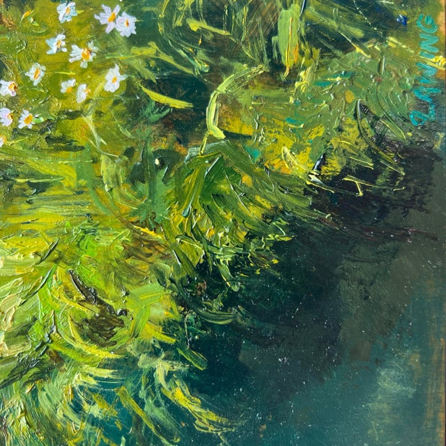 Summer Blooms, Original Oil Painting by Julia Lawing For Sale - Image 4 of 8