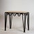 Méandre' Black Iron and Travertine Side Tables by Design Frères - a Pair For Sale - Image 10 of 13