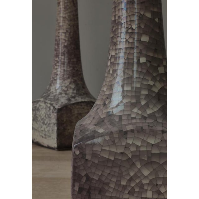 Art Deco Stoneware Table Lamps attributed to Michael Andersen & Sons, Denmark, 1940s, Set of 2 For Sale - Image 12 of 18