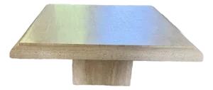 Vintage Square Travertine Coffee Table