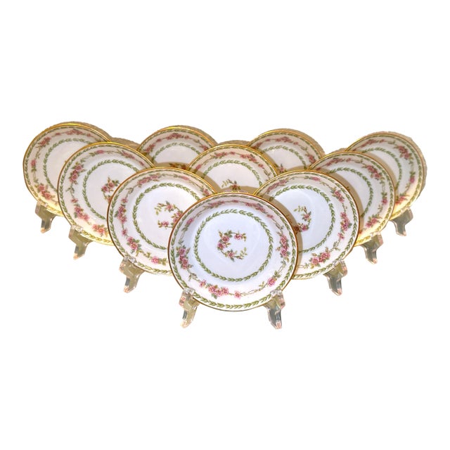 Antique Limoges Dessert Bowls, Gda France & Ch. Field Haviland, Set of 10 For Sale