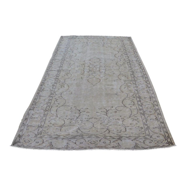 Sandy Overdyed Turkish Rug For Sale