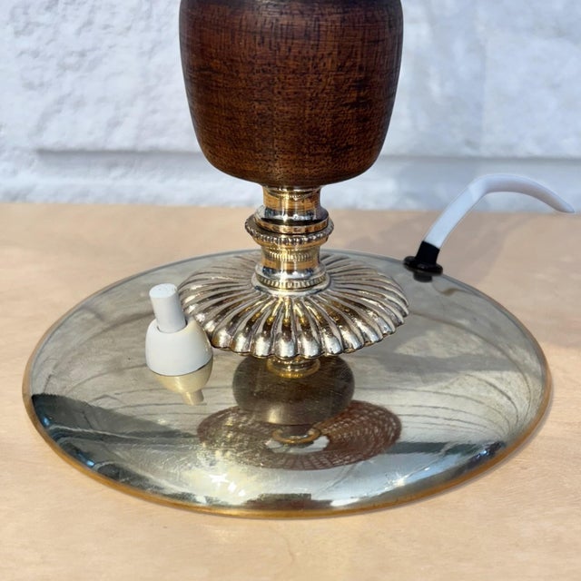 Wood Vintage Scandinavian 32060 Table Lamp by Bertil Brisborg for Nordiska Kompaniet, 1940s For Sale - Image 7 of 14