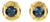 Sonia Rykiel Clip Earrings Gilded Metal and Blue Crystal Rhinestones For Sale