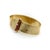 1940s Retro 14k Gold Ruby and Diamond Buckle Bracelet With Brick Link For Sale In Los Angeles - Image 6 of 13