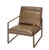 Hemingway Accent Chair, Truffle Leather For Sale