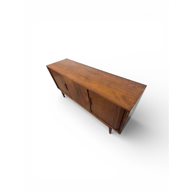 Mid-Century Modern Mid-Century Modern Tambour Walnut 9-Drawer Dresser For Sale - Image 3 of 9