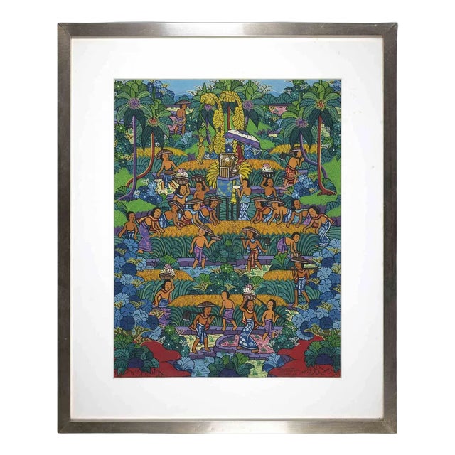 Balinese Women, Drawing, Mid-20th-Century For Sale