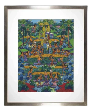 Balinese Women, Drawing, Mid-20th-Century