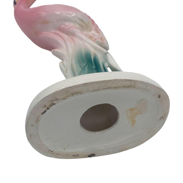 1950s Mid-Century "Meeting in Florida" Matching Ceramic Pink Flamingo Statues, Pair For Sale - Image 17 of 18
