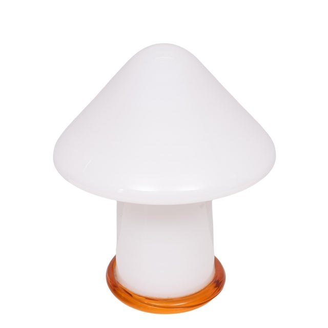 Mid-Century Modern Murano Glass Mushroom Table Lamps, Italy, 1970s, Set of 2 For Sale - Image 3 of 12