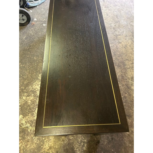 Brass Inlay Parsons Console Table by John Richardson For Sale - Image 18 of 18