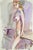 Carlo Ravagnan, Nude of Woman, Watercolor, 1960s For Sale
