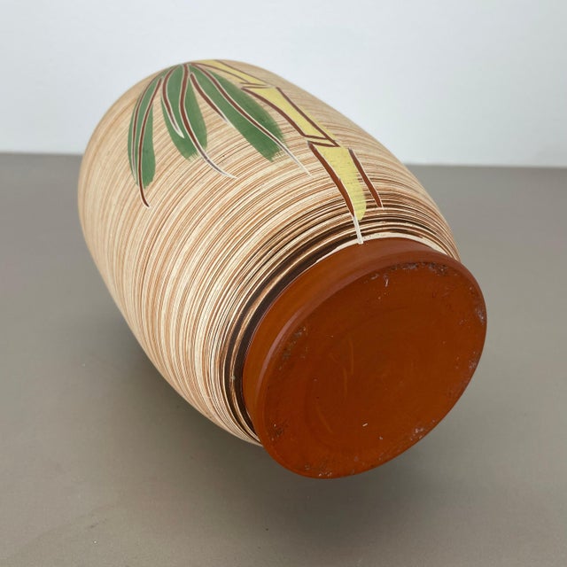 Colorful Abstract Bamboo Ceramic Pottery Vase by Eiwa Ceramics, Germany, 1960s For Sale - Image 16 of 18