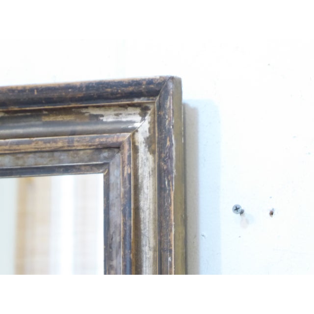 American Antique Tortoise Shell Finish Silverleaf Mirror For Sale - Image 3 of 4