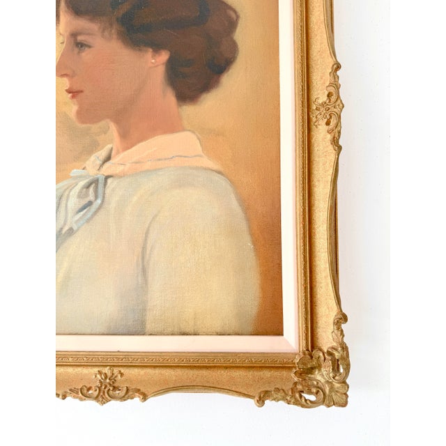 English School, Portrait of a Lady in Profile, 1800s, Oil on Canvas For Sale - Image 7 of 18