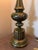 1960s Vintage Rembrandt Hollywood Regency Torchiere Lamp in Olive Green & Antiqued Brass For Sale - Image 5 of 5