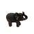 1960s Vintage Dark Brown Metal Elephant Trunk Up Accent Figure For Sale - Image 5 of 9