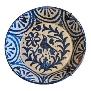 Mid 19th Century Spanish Ceramic Fajalauza Bowl From Granada For Sale
