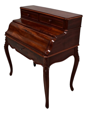 Small Napoleon III Mahogany Desk, 19th Century