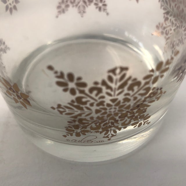 Contemporary Culver Gold Snowflake Glasses - Set of 4 For Sale - Image 3 of 6
