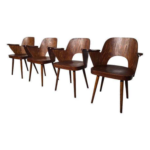 Dining Chairs by Oswald Haerdtl for Ton, 1950s, Set of 4 For Sale