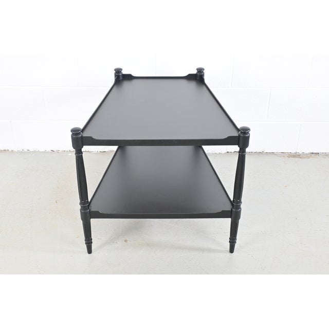 Heritage Furniture French Regency Black Lacquered Wedge Table For Sale - Image 11 of 13