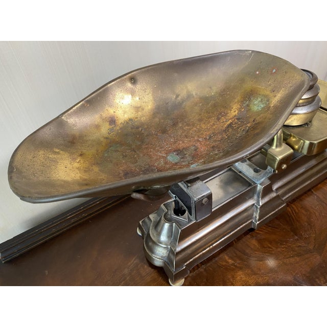 19th Century Antique Iron and Copper Balance Scales For Sale - Image 5 of 8