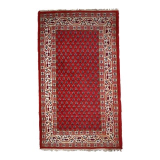 1970s Handmade Vintage Persian Seraband Rug 3' X 5.3' For Sale