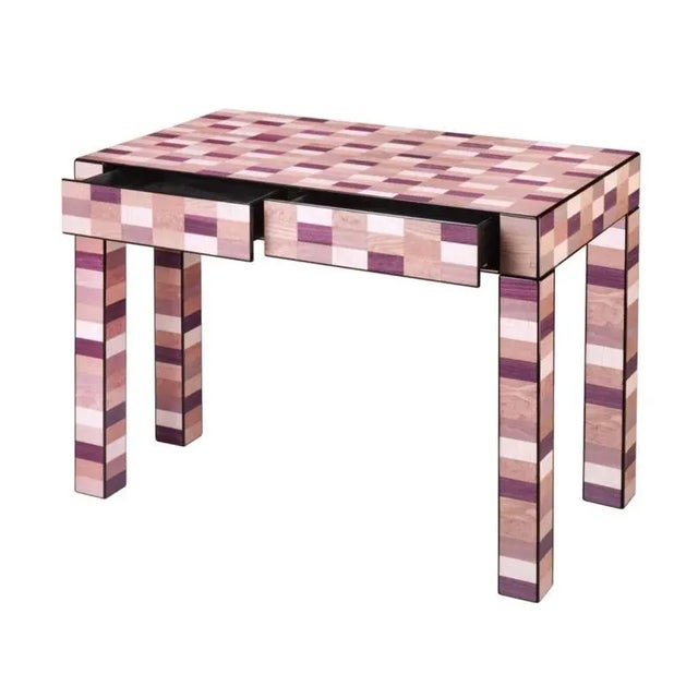 Venice sestiere desk by morici dimensions: w 113 x d 65 x h 77 cm, drawers : 42×43 h6 covered in alcantara. Materials:...