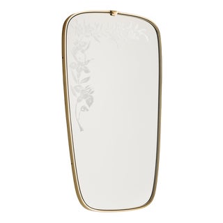 Vintage Metal Framed Mirror, 1970s For Sale