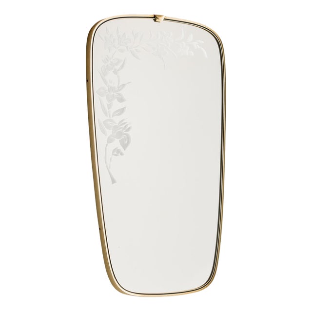 Vintage Metal Framed Mirror, 1970s For Sale