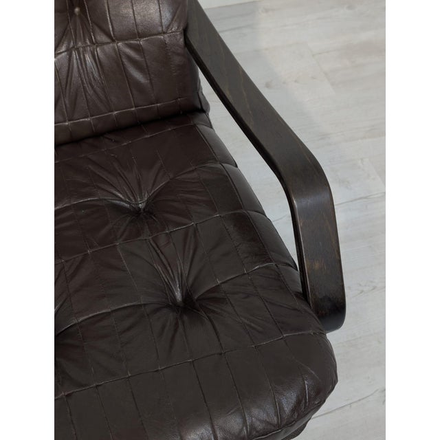 Animal Skin Quilted Leather Armchair, 1970s For Sale - Image 7 of 13