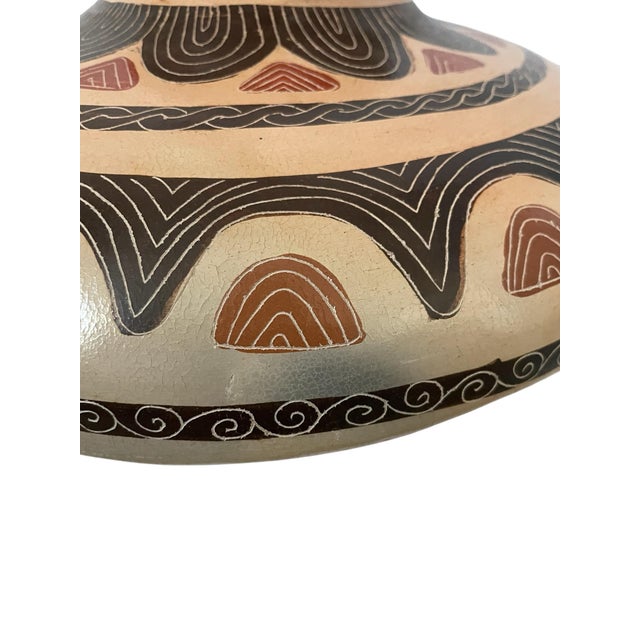 Ceramic Vintage Costa Rican Guaitil Guanacaste Clay Pottery Storage Pot Vase Signed For Sale - Image 7 of 7