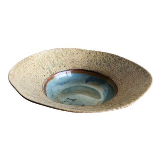 Late 20th Century Handmade Ceramic Decorative Bowl, Signed by Artist For Sale
