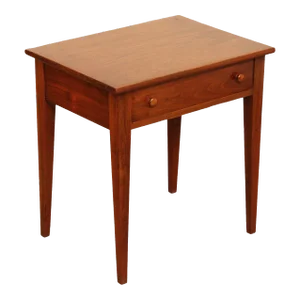 Shaker Style Custom Crafted Walnut Single Drawer Side Table