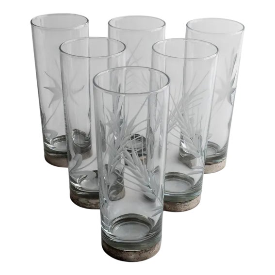 Vintage Italian Drinking Glasses, 1960s, Set of 6 For Sale