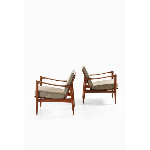 Kandidaten Teak Easy Chairs by Ib Kofod-Larsen, 1950s, Set of 2 For Sale - Image 6 of 7