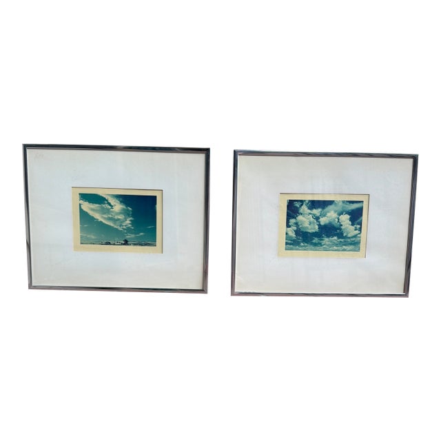 1970s Diptych Original Photos of the Ocean and Sky - Sensibility and Sensitivity - Set of 2 For Sale