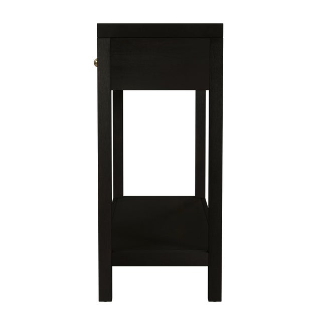 2020s Nora 40 in. W Rectangular Wood 2 Drawer Console Table with Lower Open Shelf, Antique Coffee For Sale - Image 5 of 8