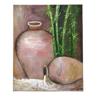 M. Peres, Bilhas e Bambus, Oil on Canvas For Sale
