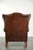 English Brown Cowhide Chesterfield Wing Lounge Chair For Sale - Image 4 of 13