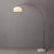 Mid-Century Modern 1960s Morelli Floor Lamp in Black Nickel Finish - White Oval Shade, Mid Century Arc Lamp For Sale - Image 3 of 4