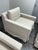 2010s Restoration Hardware Slipcover Belgian Linen Shelter Armchairs + Ottomans, Set For Sale - Image 5 of 12